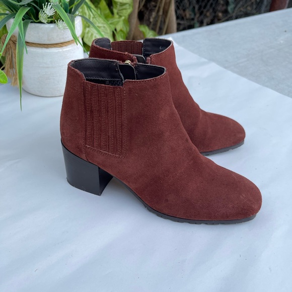 Aquatalia suede leather booties size 5.5 women rich color - Picture 6 of 7